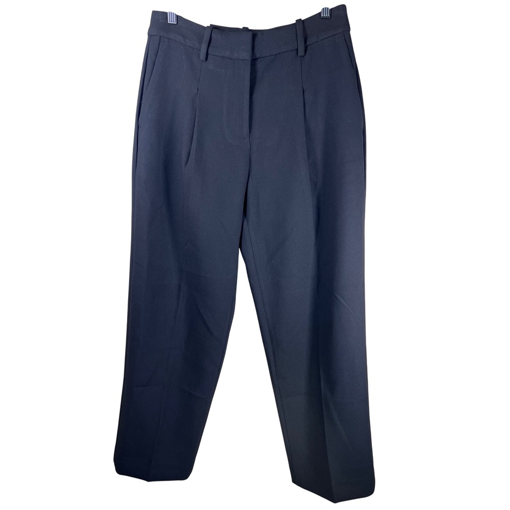 NWT Banana Republic Soft Stretch Straight High-Rise Trouser Black Pants 2